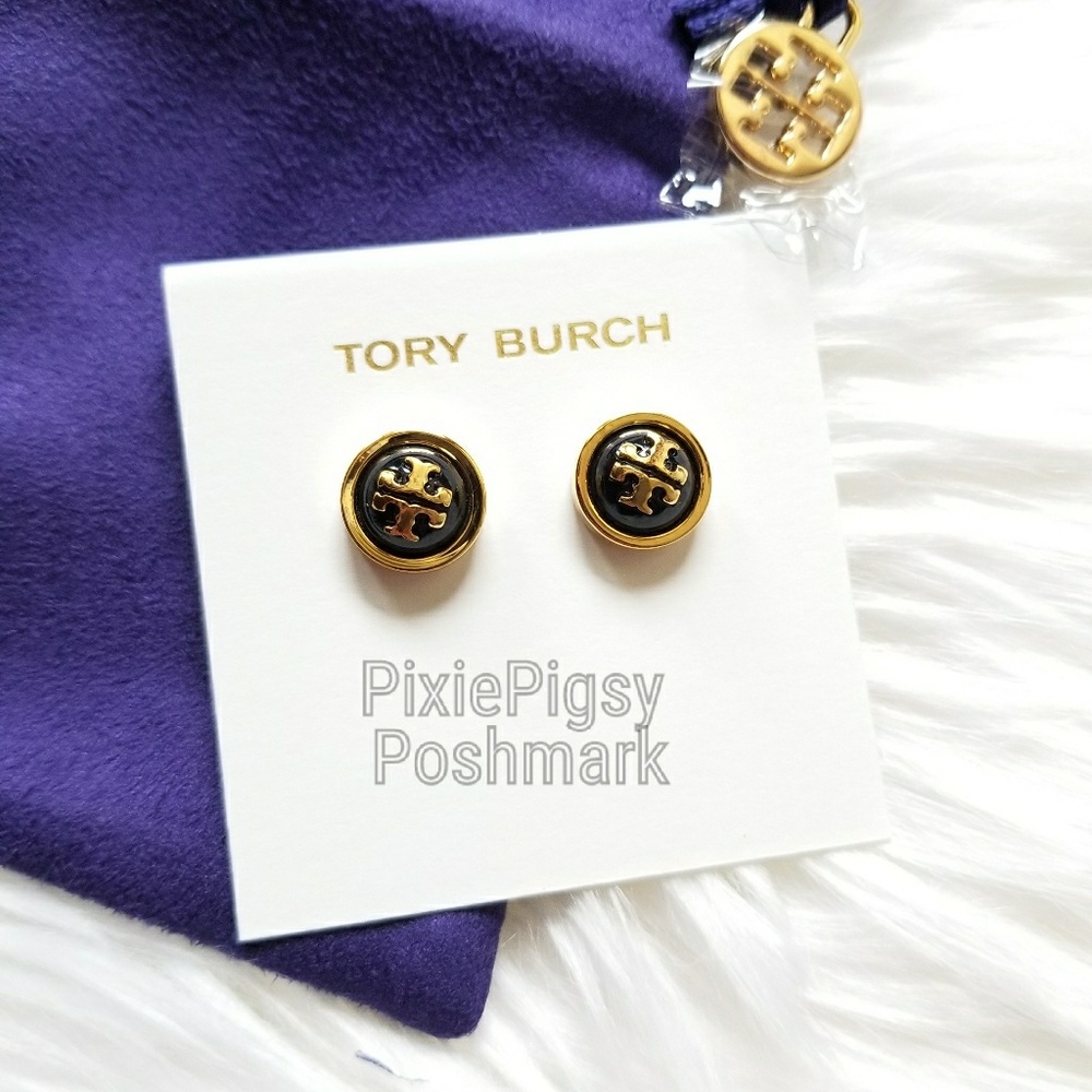 Tory Burch Melodie Stud Earrings with Dust Bag